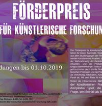 Vergabe der Förderpreise für künstlerische Forschung