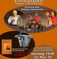 Schweigebot - Theater meets Roman. Ein Literatursalon mit Theater, Lesung und Gespräch