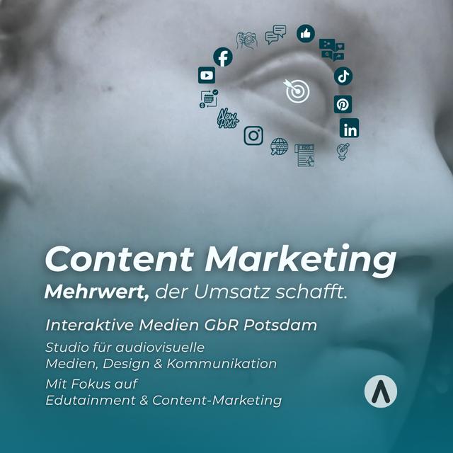 Gallery cover image for INTERAKTIVE MEDIEN GBR POTSDAM, Studio für audiovisuelle Medien, Design & Kommunikation mit Fokus auf Edutainment, Videoproduktion & Content Marketing.