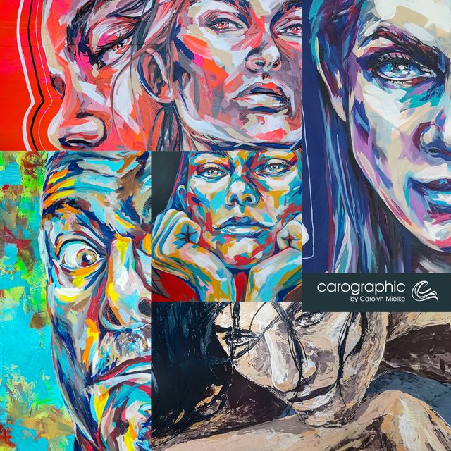 Gallery cover image for Porträt Malerei Kunst Carolyn Mielke Popart