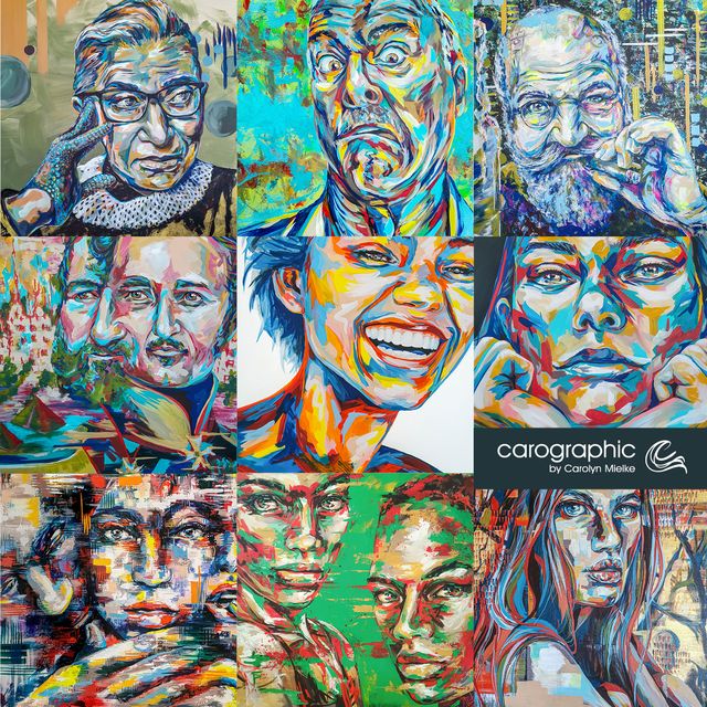 Gallery cover image for Porträt Malerei Kunst Carolyn Mielke Popart Cottbus carographic