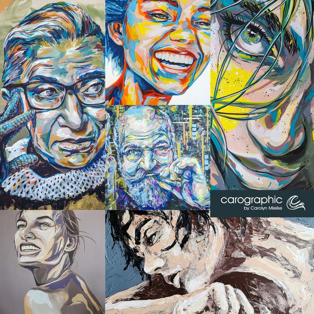 Gallery cover image for Porträt Malerei Kunst Carolyn Mielke Popart Cottbus carographic